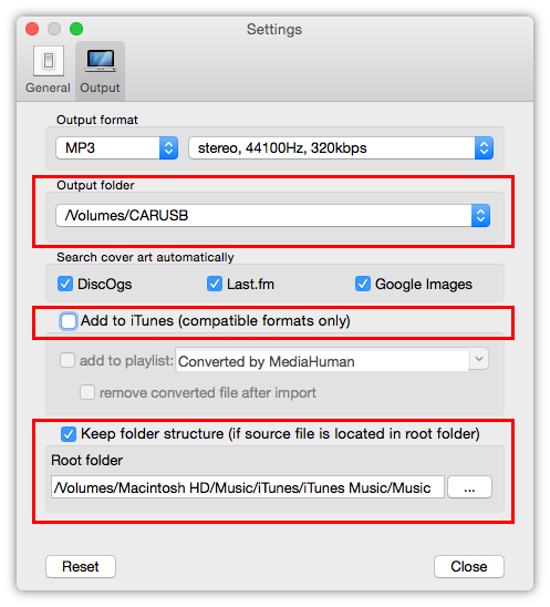 Configuraciones generales