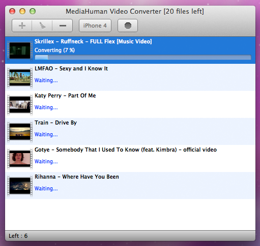 MediaHuman Video Converter MAC Screenshot