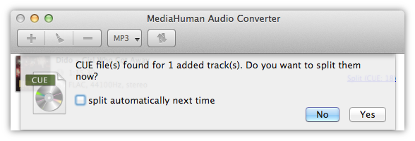 Split FLAC using CUE information