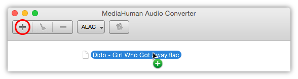 Add FLAC files you want to convert
