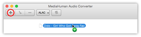 Adicione os arquivos FLAC que você quer converter