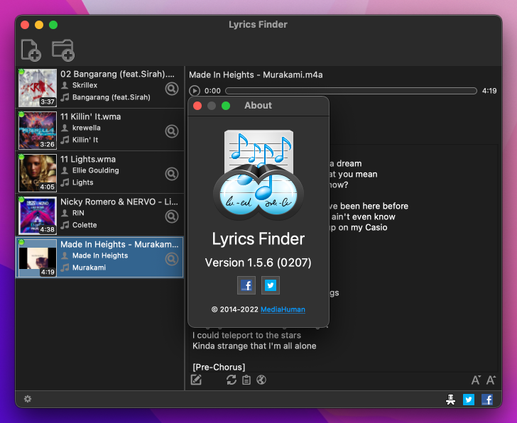 MediaHuman Lyrics Finder Adds Missing Lyrics To Your Music Collection MediaHuman Lyrics Finder Adds Missing Lyrics To Your Music Collection