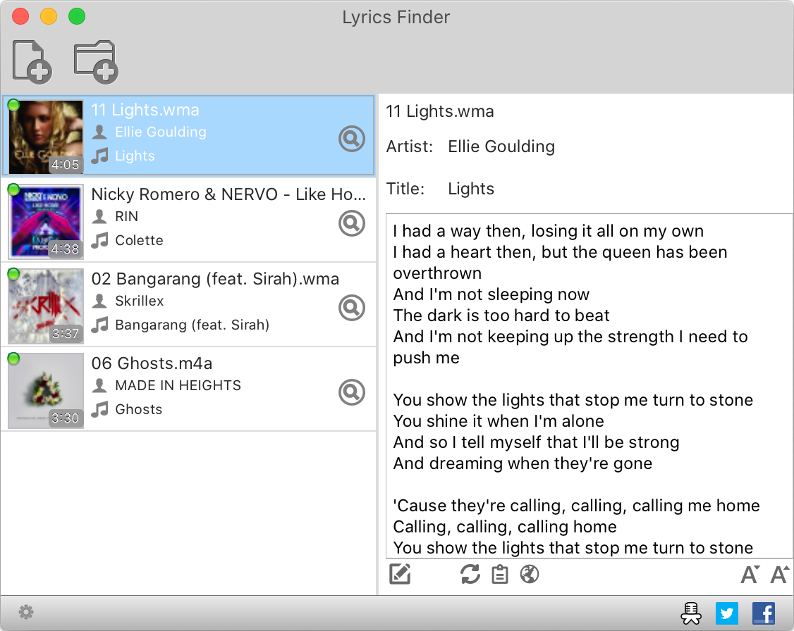 Lyrics Finder