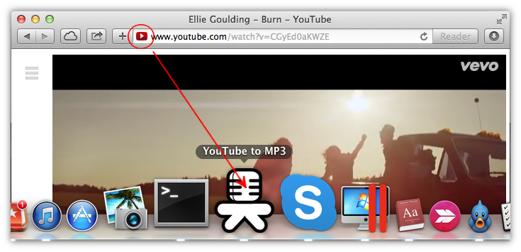 Adding links by dropping them on the dock icon