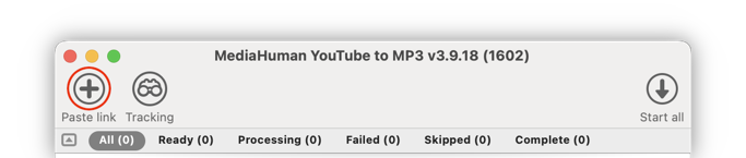YouTube to MP3 Converter with a pasted video showing title and album art