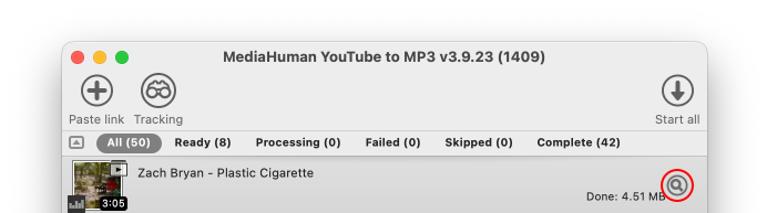 Sie haben erfolgreich eine Spotify-Playlist als MP3 heruntergeladen